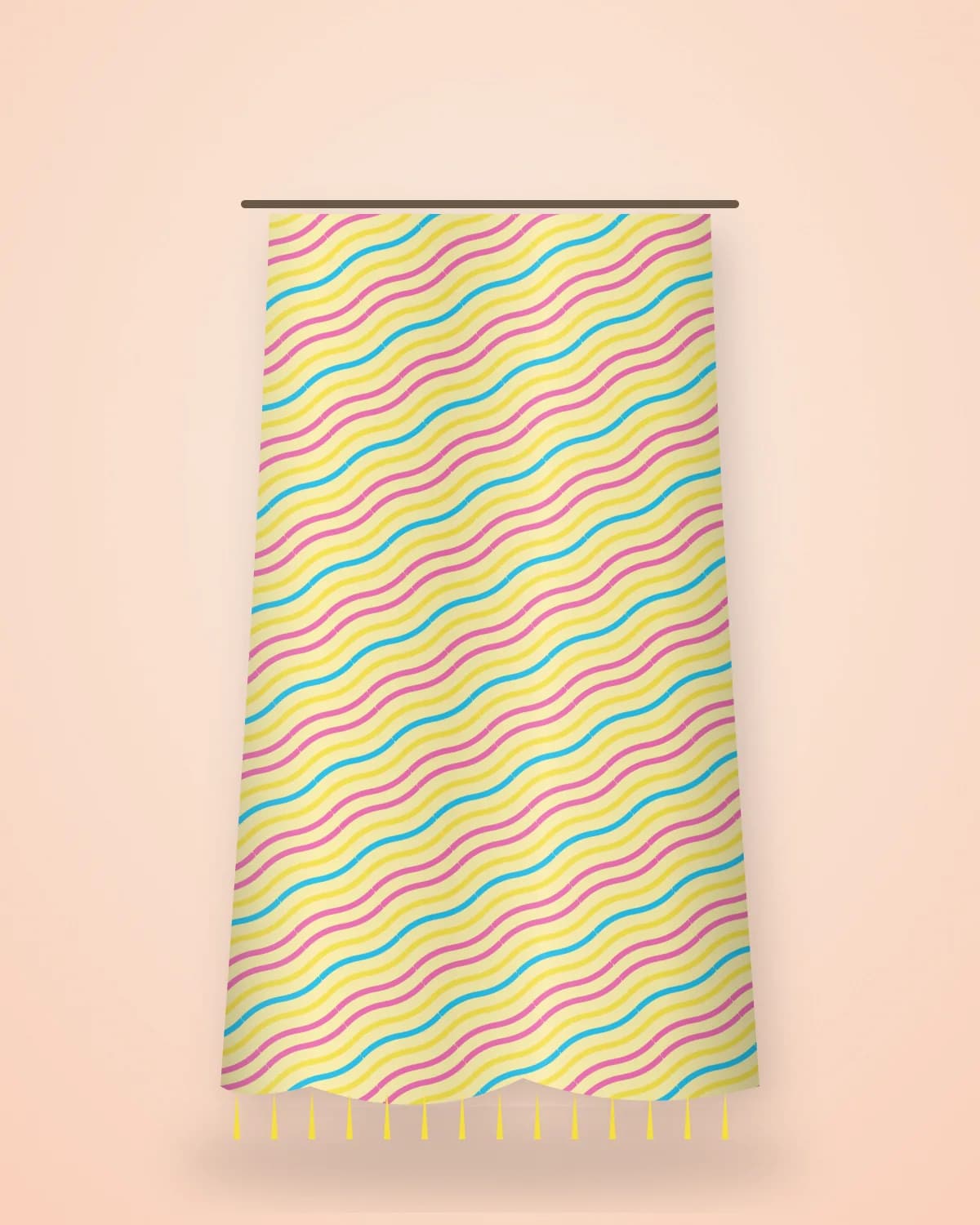 Lemon Leheriya Dupatta: Lemon and pink leheriya on kota
